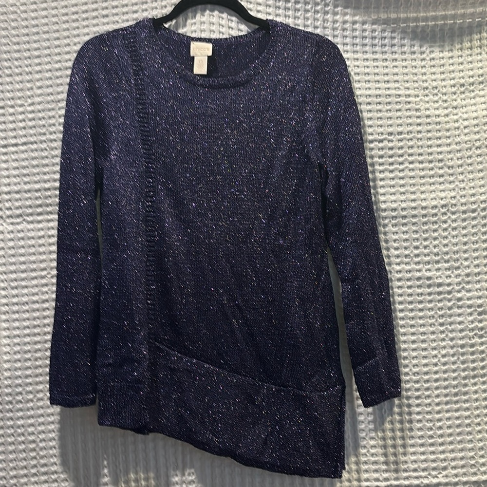 Chico’s purple sparkle sweater